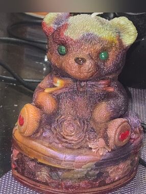 Rainbow Bear Candle NEW